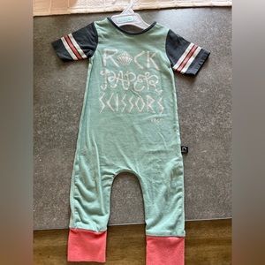 Rags to Raches Romper, “Rock, Paper, Scissors”